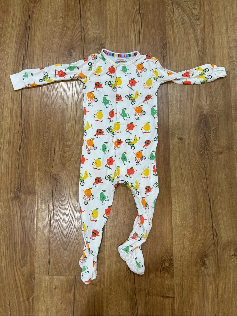 Magnetic Me Fruits Peeling Great Modal Footie Onesie